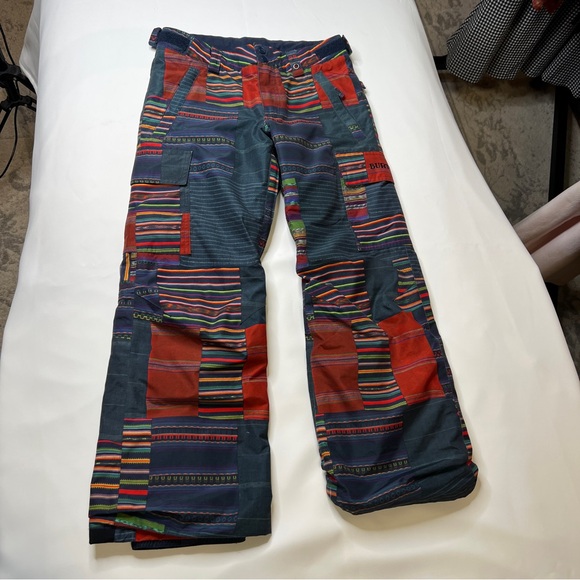 Burton Snowboard Boys DryRide Exile Cargo Pants Insulated MEDIUM 10/12 Mulitcol - Picture 13 of 13